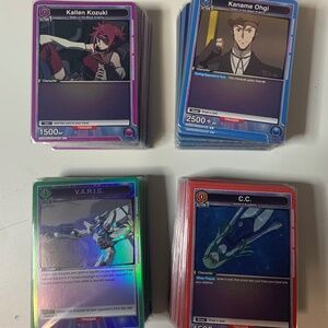 Union Arena TCG Code Geass Series 1 & 2 - 50 Cards of Each Colour w/Soft Sleeves